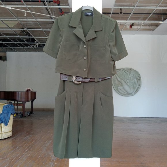 Radcliffe Olive green 3 piece looking romper - Picture 9 of 9